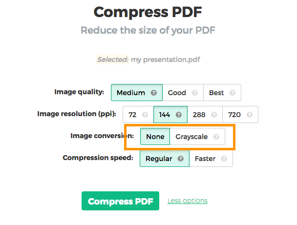 compress pdf to small size